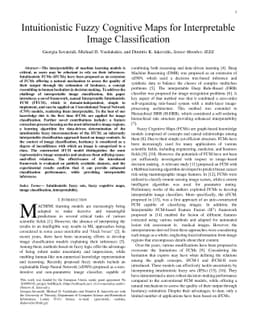 Intuitionistic Fuzzy Cognitive Maps for Interpretable Image Classification