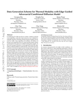 Data Generation Scheme for Thermal Modality with Edge-Guided Adversarial
  Conditional Diffusion Model