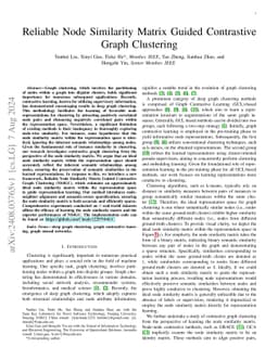 Reliable Node Similarity Matrix Guided Contrastive Graph Clustering
