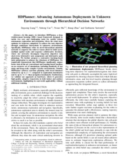 HDPlanner: Advancing Autonomous Deployments in Unknown Environments
  through Hierarchical Decision Networks