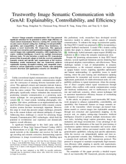 Trustworthy Image Semantic Communication with GenAI: Explainablity,
  Controllability, and Efficiency