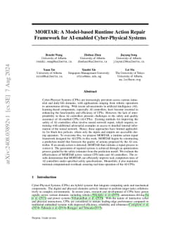 MORTAR: A Model-based Runtime Action Repair Framework for AI-enabled
  Cyber-Physical Systems