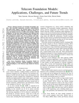 Telecom Foundation Models: Applications, Challenges, and Future Trends