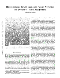 Heterogeneous Graph Sequence Neural Networks for Dynamic Traffic
  Assignment