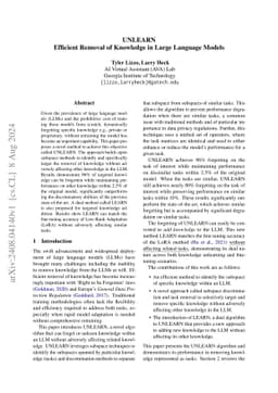 UNLEARN Efficient Removal of Knowledge in Large Language Models