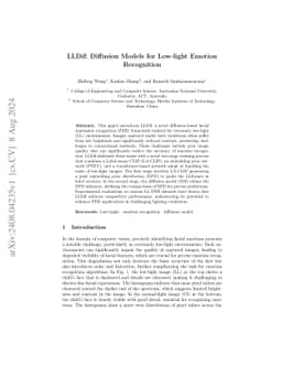 LLDif: Diffusion Models for Low-light Emotion Recognition