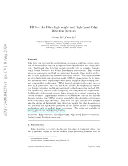 UHNet: An Ultra-Lightweight and High-Speed Edge Detection Network