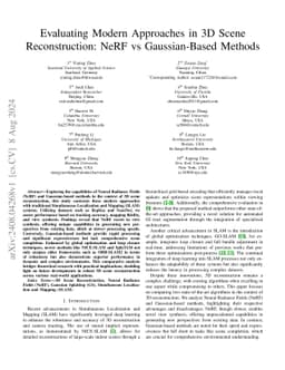 Evaluating Modern Approaches in 3D Scene Reconstruction: NeRF vs
  Gaussian-Based Methods
