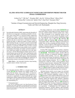 SG-JND: Semantic-Guided Just Noticeable Distortion Predictor For Image
  Compression