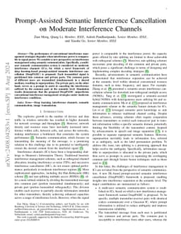 Prompt-Assisted Semantic Interference Cancellation on Moderate
  Interference Channels