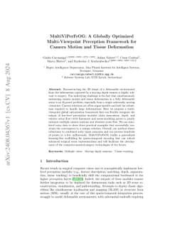 MultiViPerFrOG: A Globally Optimized Multi-Viewpoint Perception
  Framework for Camera Motion and Tissue Deformation