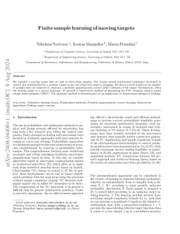 Finite sample learning of moving targets