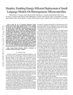 Deeploy: Enabling Energy-Efficient Deployment of Small Language Models
  On Heterogeneous Microcontrollers