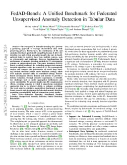 FedAD-Bench: A Unified Benchmark for Federated Unsupervised Anomaly
  Detection in Tabular Data