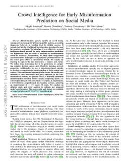 Crowd Intelligence for Early Misinformation Prediction on Social Media