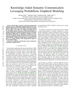 Knowledge-Aided Semantic Communication Leveraging Probabilistic
  Graphical Modeling