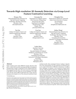 Towards High-resolution 3D Anomaly Detection via Group-Level Feature
  Contrastive Learning