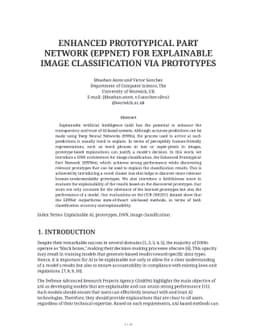 Enhanced Prototypical Part Network (EPPNet) For Explainable Image
  Classification Via Prototypes