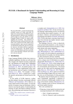 PLUGH: A Benchmark for Spatial Understanding and Reasoning in Large
  Language Models