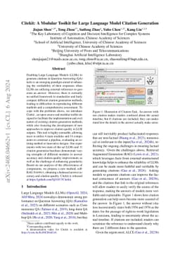 Citekit: A Modular Toolkit for Large Language Model Citation Generation