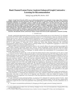 Dual-Channel Latent Factor Analysis Enhanced Graph Contrastive Learning
  for Recommendation