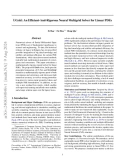 UGrid: An Efficient-And-Rigorous Neural Multigrid Solver for Linear PDEs