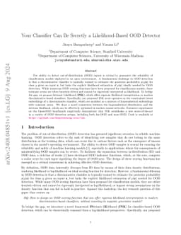 Your Classifier Can Be Secretly a Likelihood-Based OOD Detector