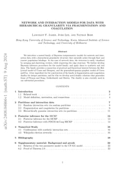 Network and interaction models for data with hierarchical granularity
  via fragmentation and coagulation