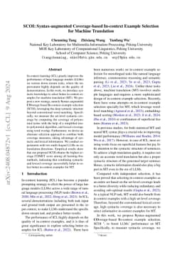 SCOI: Syntax-augmented Coverage-based In-context Example Selection for
  Machine Translation