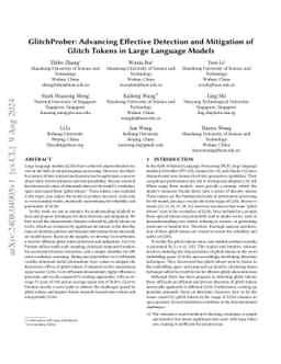 GlitchProber: Advancing Effective Detection and Mitigation of Glitch
  Tokens in Large Language Models
