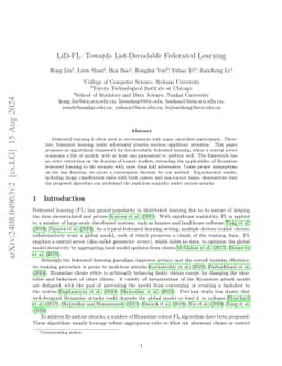 LiD-FL: Towards List-Decodable Federated Learning