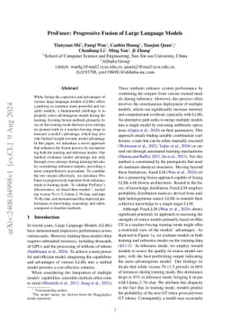 ProFuser: Progressive Fusion of Large Language Models