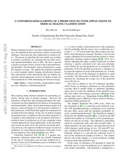 A conformalized learning of a prediction set with applications to
  medical imaging classification