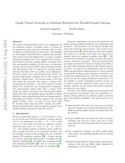 Graph Neural Networks as Ordering Heuristics for Parallel Graph Coloring