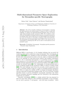 Multi-dimensional Parameter Space Exploration for Streamline-specific
  Tractography