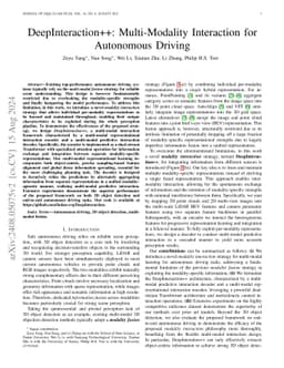 DeepInteraction++: Multi-Modality Interaction for Autonomous Driving