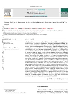 Beyond the Eye: A Relational Model for Early Dementia Detection Using Retinal OCTA Images