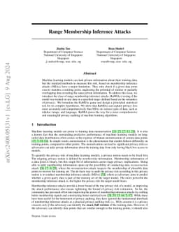 Range Membership Inference Attacks