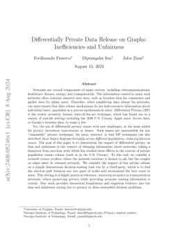 Differentially Private Data Release on Graphs: Inefficiencies and
  Unfairness