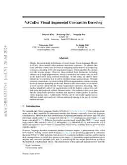 VACoDe: Visual Augmented Contrastive Decoding