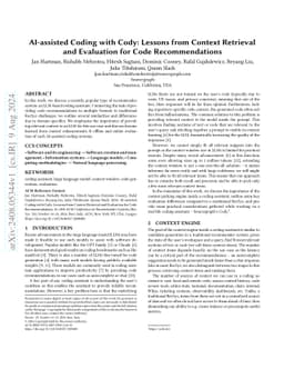AI-assisted Coding with Cody: Lessons from Context Retrieval and
  Evaluation for Code Recommendations