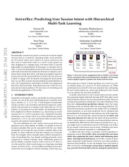 IntentRec: Predicting User Session Intent with Hierarchical Multi-Task
  Learning
