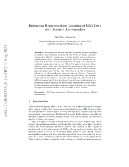 Enhancing Representation Learning of EEG Data with Masked Autoencoders