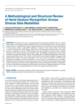 A Methodological and Structural Review of Hand Gesture Recognition
  Across Diverse Data Modalities