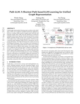 Path-LLM: A Shortest-Path-based LLM Learning for Unified Graph
  Representation