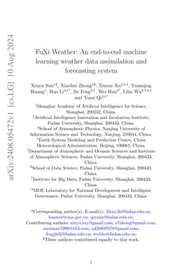 FuXi Weather: An end-to-end machine learning weather data assimilation
  and forecasting system