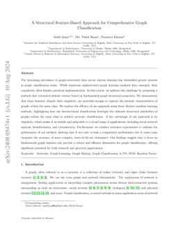 A Structural Feature-Based Approach for Comprehensive Graph
  Classification