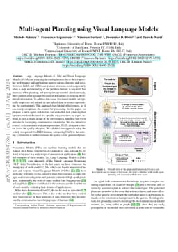 Multi-Agent Planning Using Visual Language Models