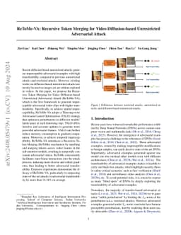 ReToMe-VA: Recursive Token Merging for Video Diffusion-based
  Unrestricted Adversarial Attack