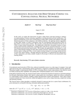 Convergence Analysis for Deep Sparse Coding via Convolutional Neural
  Networks